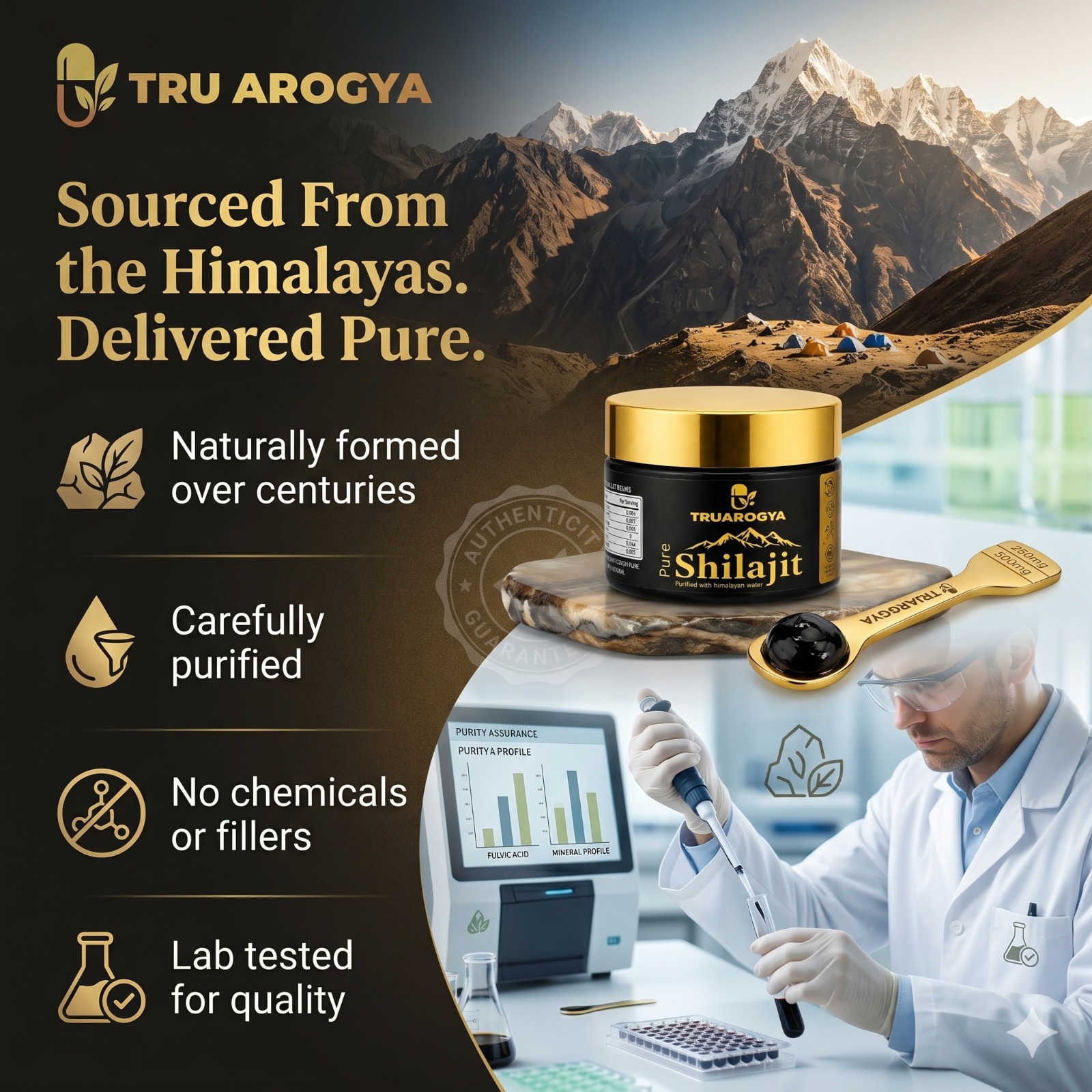 TruArogya Pure Himalayan Shilajit Resin 20g | 250mg per Serving | Fulvic Acid & Trace Minerals | Supports Energy, Strength, Stamina & Metabolism | Ayurvedic Shilajit for Men & Women - Image 8