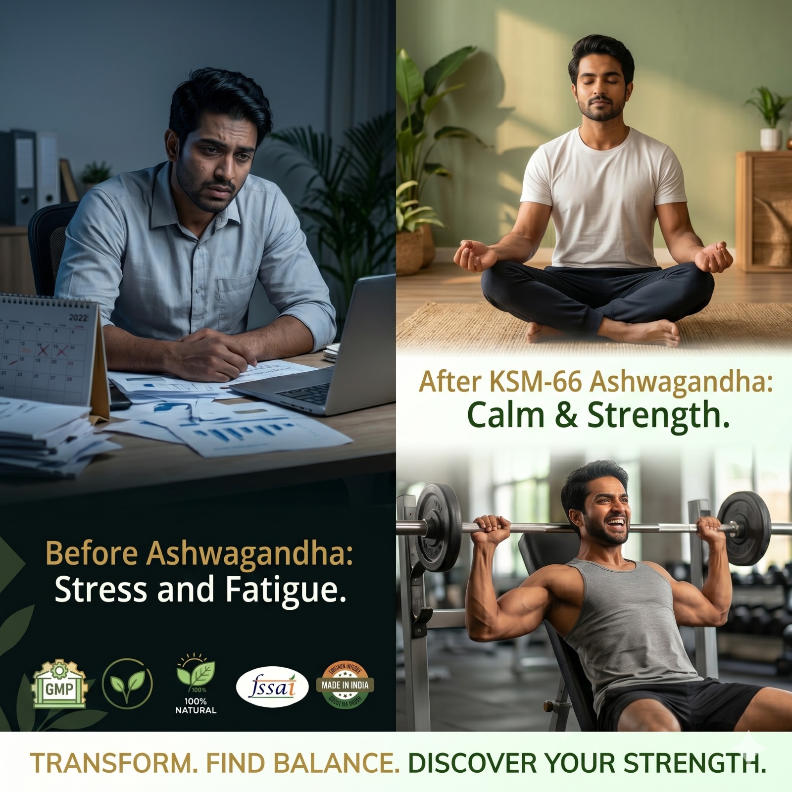 TruArogya KSM-66 Ashwagandha Capsules for Men & Women | Stress Relief, Energy, Strength, Stamina & Immunity Support | 5% Withanolides Ayurvedic Supplement | 60 Capsules - Image 7