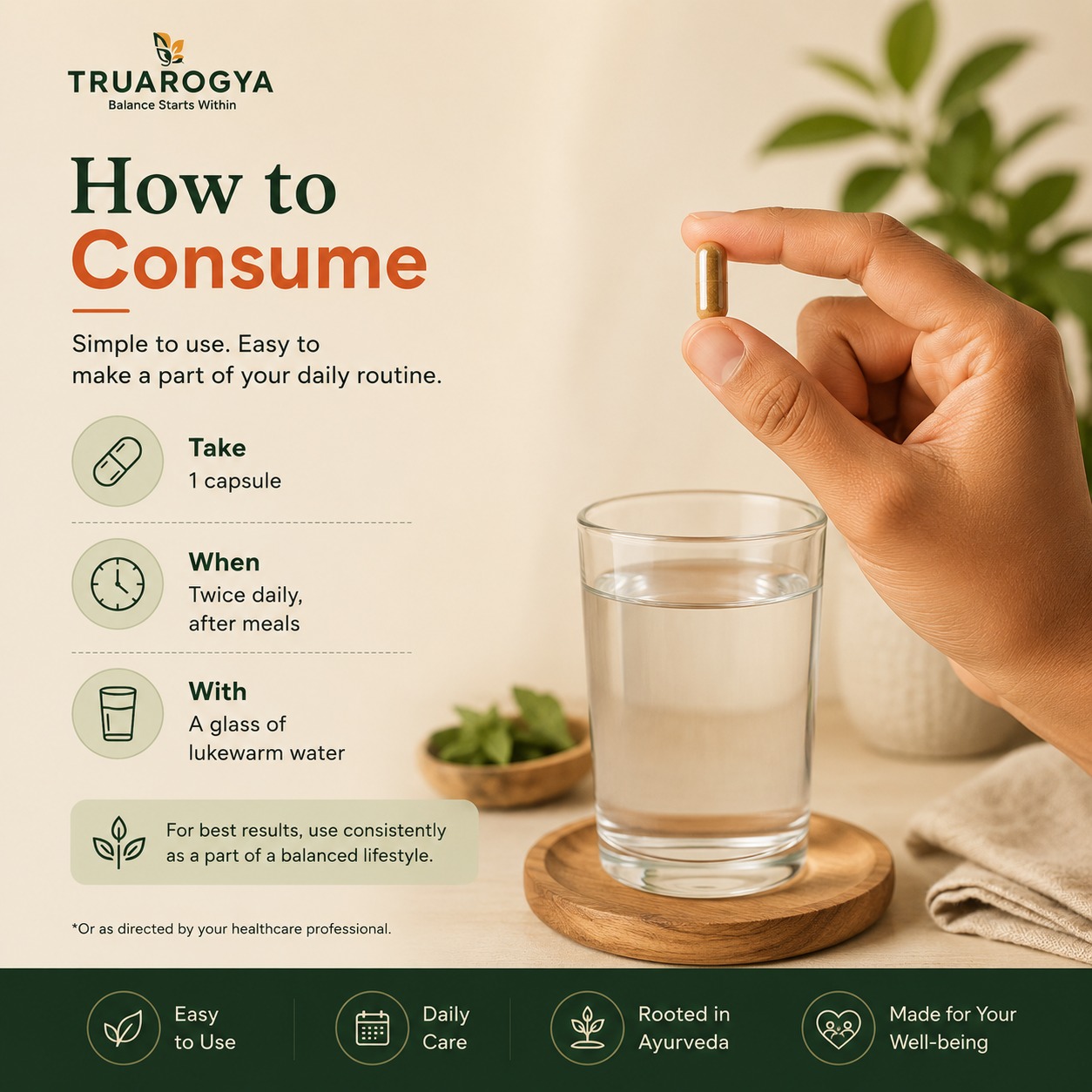 TruArogya Pure Gut+ Gut Health Capsules | Supports Digestion, Bloating Relief, Detox & Gut Cleanse | 100% Natural Ayurvedic Formula | 60 Capsules - Image 2